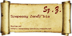 Szepessy Zenóbia névjegykártya